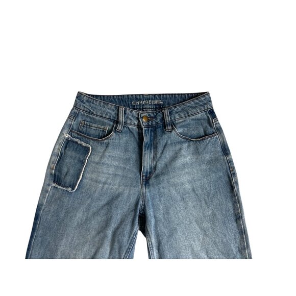 Empyre Frankie Patched Dad Jeans Size 0/28 | Boho Relaxed Fit Distressed Denin - Picture 2 of 8